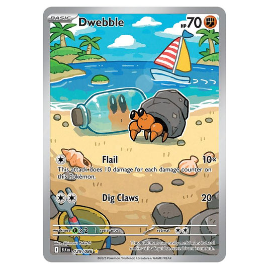 Dwebble 129 card from the Pokemon set Black Bolt