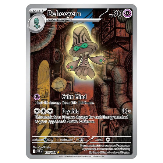 Beheeyem 121 card from the Pokemon set Black Bolt