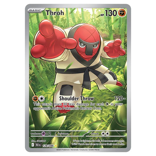 Throh 128 card from the Pokemon set Black Bolt