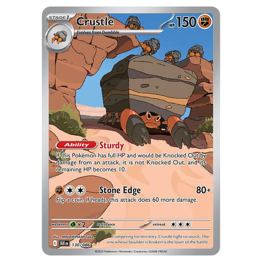 Crustle 130 card from the Pokemon set Black Bolt