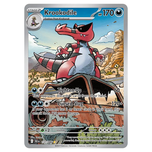 Krookodile 137 card from the Pokemon set Black Bolt