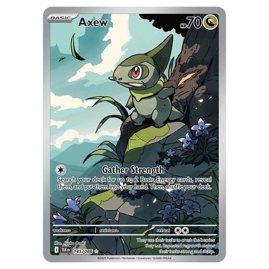 Axew 145 card from the Pokemon set Black Bolt