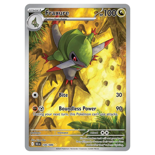 Fraxure 146 card from the Pokemon set Black Bolt