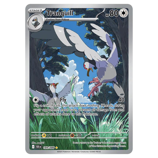 Tranquill 149 card from the Pokemon set Black Bolt