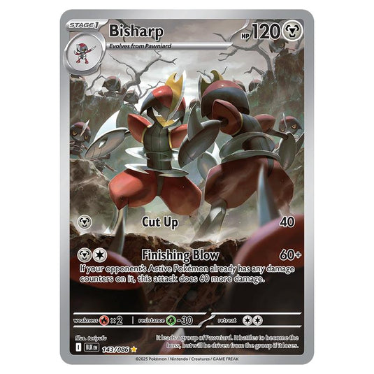 Bisharp 143 card from the Pokemon set Black Bolt