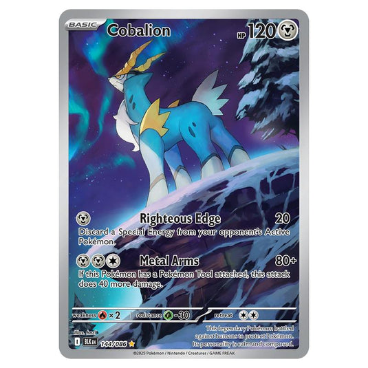 Cobalion 144 card from the Pokemon set Black Bolt