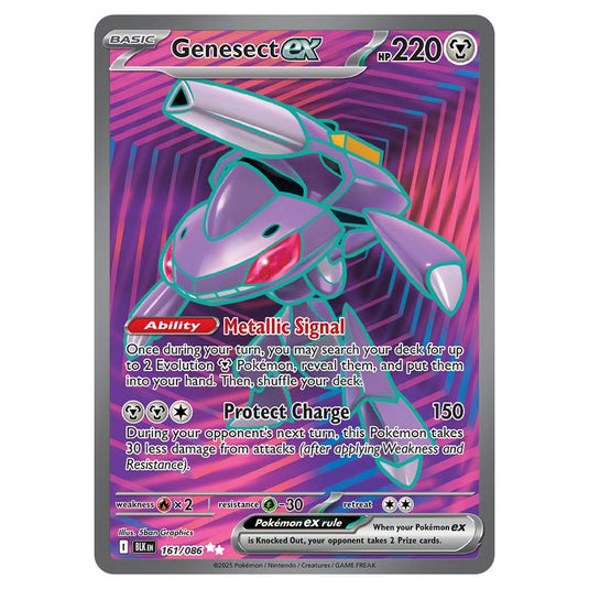 Genesect ex 161 card from the Pokemon set Black Bolt