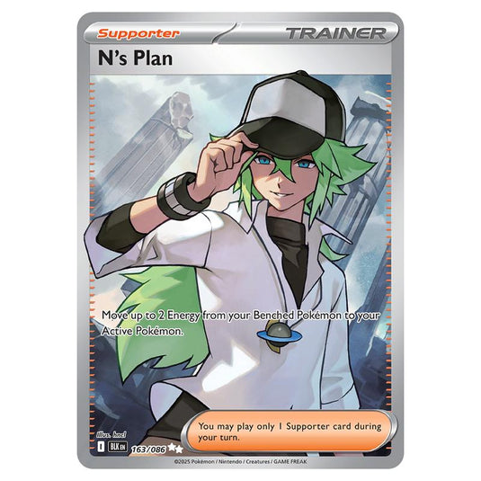 N's Plan 163 card from the Pokemon set Black Bolt