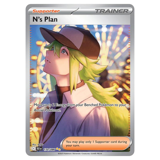 N's Plan 170 card from the Pokemon set Black Bolt