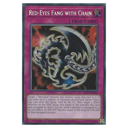 Yu-Gi-Oh! - Legendary Duelists - Season 1 - Red-Eyes Fang with Chain (Secret Rare) LDS1-EN021