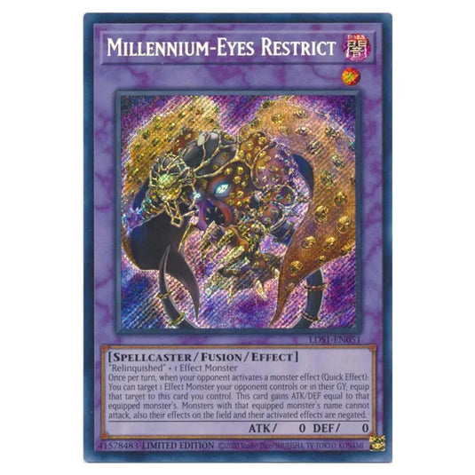 Yu-Gi-Oh! - Legendary Duelists - Season 1 - Millennium-Eyes Restrict (Secret Rare) LDS1-EN051