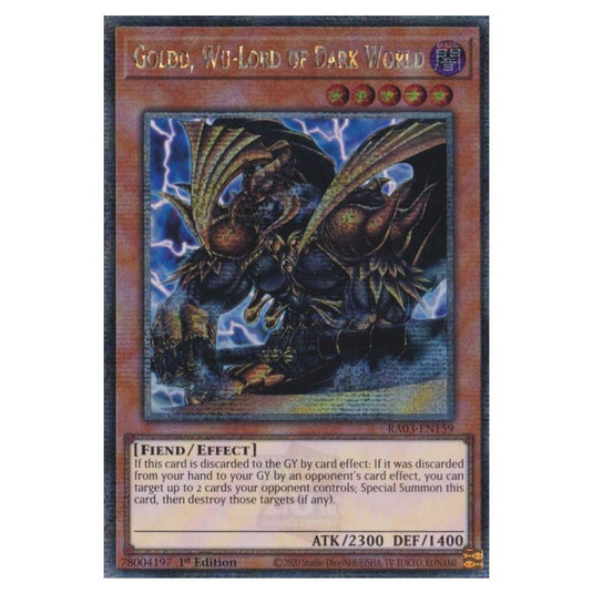 Yu-Gi-Oh! - Quarter Century Bonanza - Goldd, Wu-Lord of Dark World (Quarter Century Secret Rare) RA03-EN159