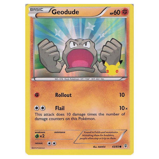 Pokemon - XY - Generations - Geodude - 43/115 (Stamped)