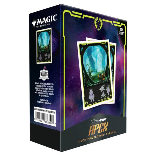 Ultra Pro - Magic The Gathering - Edge Of Eternities - Apex Deck Protector Sleeves - 105 Sleeves - Green Mythic