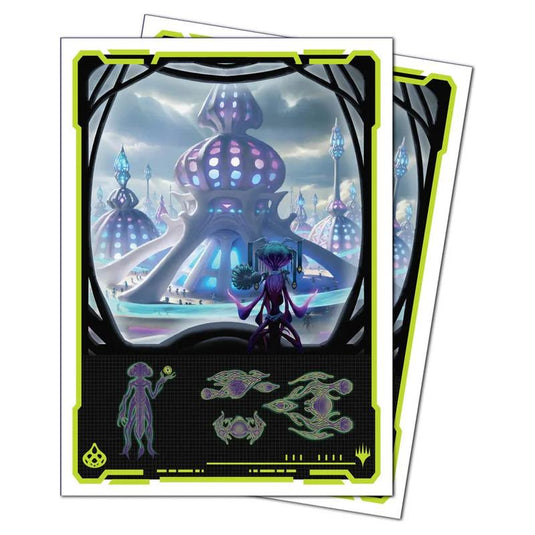 Ultra Pro - Magic The Gathering - Edge Of Eternities - Apex Deck Protector Sleeves - 105 Sleeves - Blue Mythic