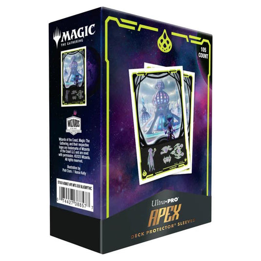 Ultra Pro - Magic The Gathering - Edge Of Eternities - Apex Deck Protector Sleeves - 105 Sleeves - Blue Mythic
