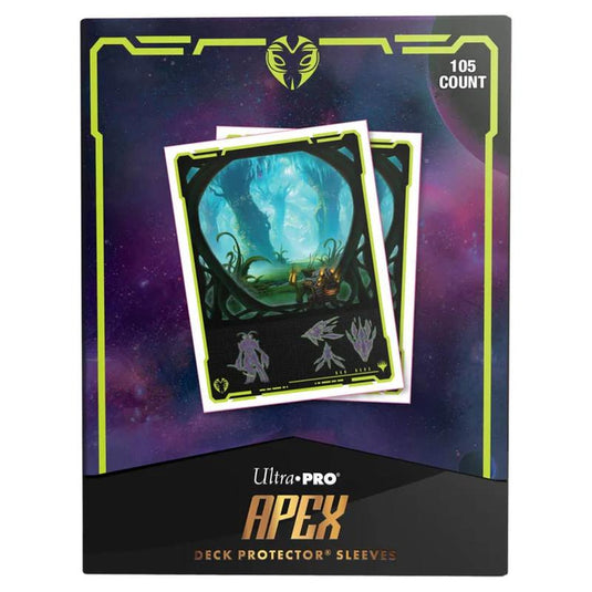 Ultra Pro - Magic The Gathering - Edge Of Eternities - Apex Deck Protector Sleeves - 105 Sleeves - Green Mythic