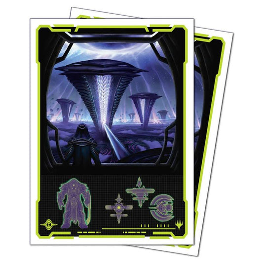 Ultra Pro - Magic The Gathering - Edge Of Eternities - Apex Deck Protector Sleeves - 105 Sleeves - Black Mythic