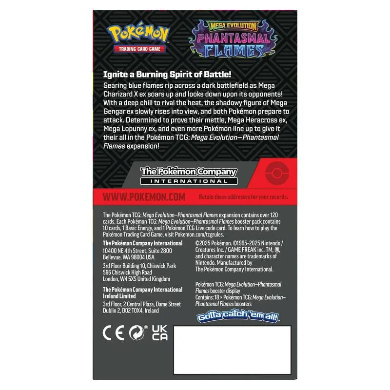 Pokemon - Mega Evolution - Phantasmal Flames - Half Booster Box (18 Pa Pokemon - Mega Evolution - Phantasmal Flames - Half Booster Box (18 Pa