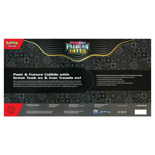 Pokemon - Scarlet & Violet - Paldean Fates - Great Tusk ex & Iron Treads ex Premium Collection