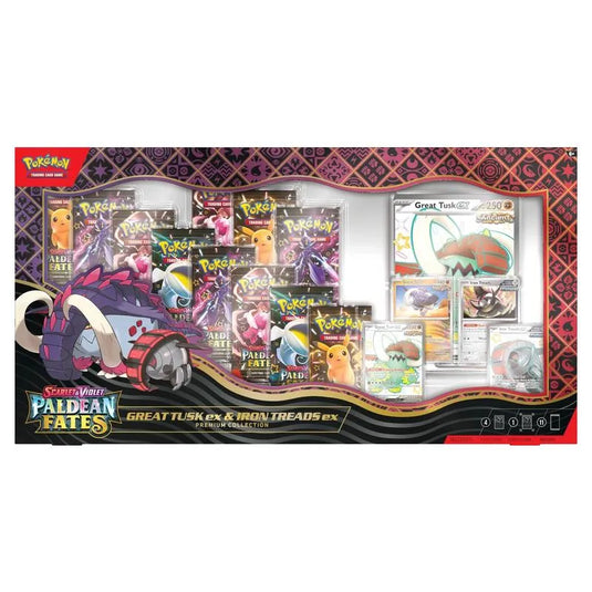 Pokemon - Scarlet & Violet - Paldean Fates - Great Tusk ex & Iron Treads ex Premium Collection