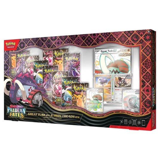Pokemon - Scarlet & Violet - Paldean Fates - Great Tusk ex & Iron Treads ex Premium Collection