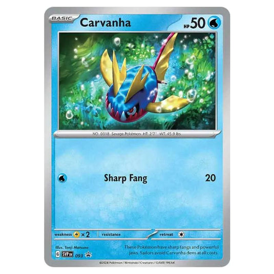 Pokemon - SV Black Star Promos - Carvanha SVP093