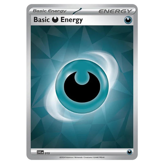 Pokemon - Scarlet & Violet Energies - Basic Darkness Energy 015 (Shatter Holo)