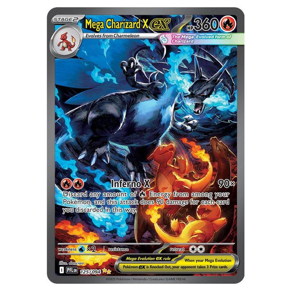 Pokemon - Mega Evolution - Phantasmal Flames - Mega Charizard X ex - 125/132