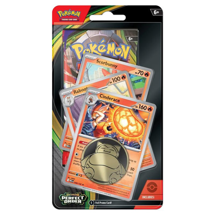 Pokemon - Mega Evolution - Perfect Order -  Premium Checklane Blister - Cinderace
