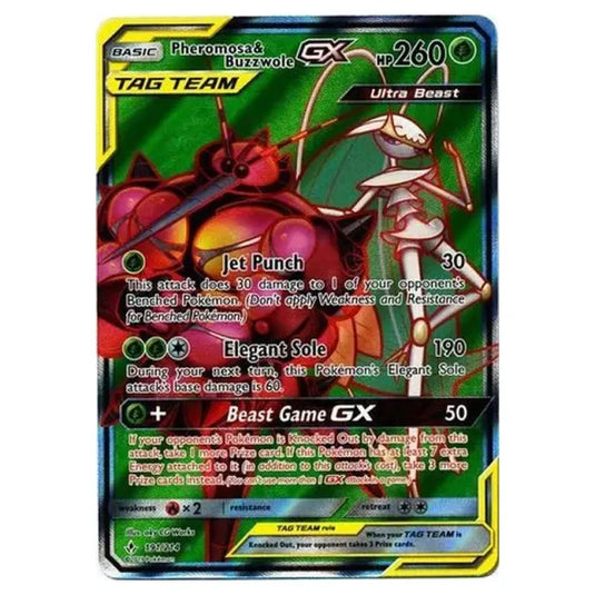 Pokemon - Sun & Moon - Unbroken Bonds - Pheromosa & Buzzwole-GX (Full Art) - 191/214
