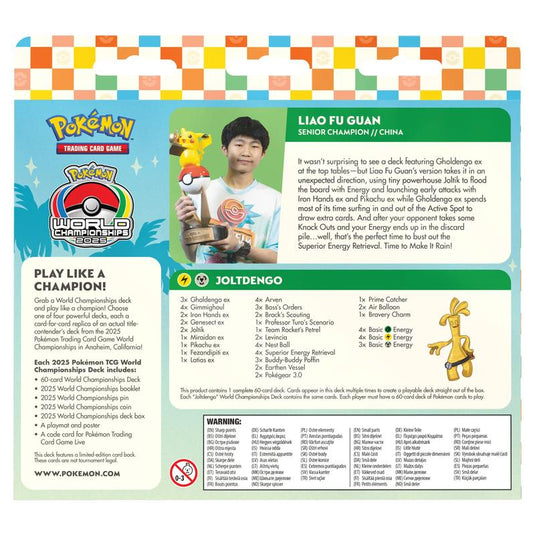Pokemon - 2025 World Championship Deck - Fuguan Liao (Joltdengo)