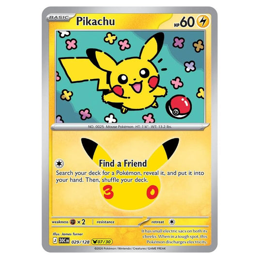 Pokemon - 30th Celebration - Pikachu - 029/128