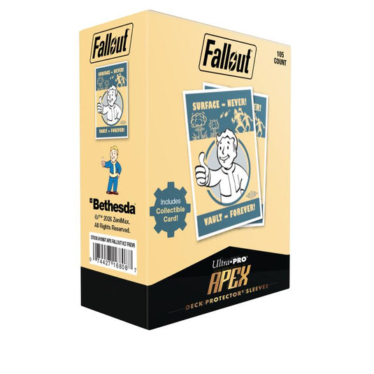 Ultra Pro - Fallout - Apex Deck Protectors (105 Sleeves) - Surface - Never! Vault - Forever!