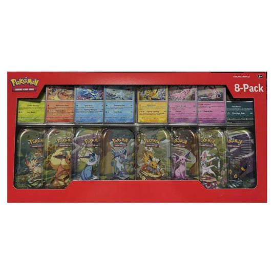 Pokemon - Prismatic Evolutions Mini Tins 8 Pack - Costco Exclusive