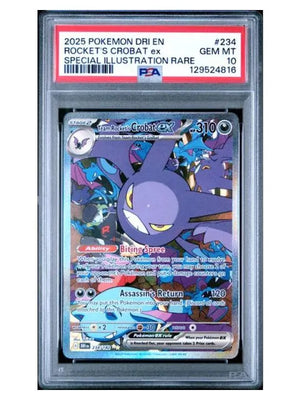 Pokémon - Destined Rivals - Team Rocket's Crobat ex 234/182 - (PSA 10 Graded Slab)