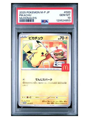 Pokémon - McDonald's Promo JPN - Pikachu 020/M-P - (PSA 10 Graded Slab)