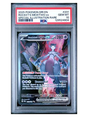 Pokémon - Destined Rivals - Team Rocket's MewTwo ex 231/182 - (PSA 10 Graded Slab)