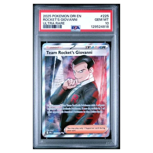 Pokémon - Destined Rivals - Team Rocket's Giovanni 225/182 - (PSA 10 Graded Slab)