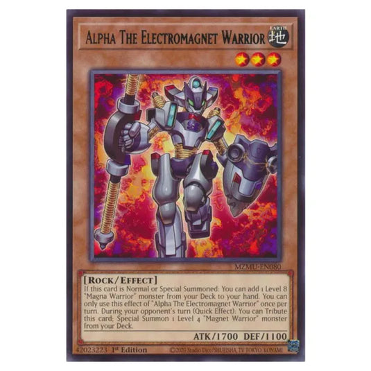 Yu-Gi-Oh! - Maze of Muertos - Alpha The Electromagnet Warrior (Rare) - MZMU-EN080