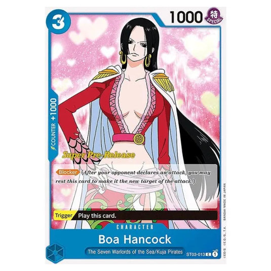 One Piece - ST-03: Starter Deck - The Seven Warlords of the Sea - Super Pre-Release - Boa Hancock - ST03-013p