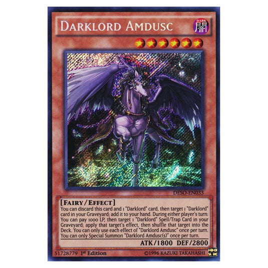 Yu-Gi-Oh! - Destiny Soldiers - Darklord Amdusc (Secret Rare) DESO-EN033