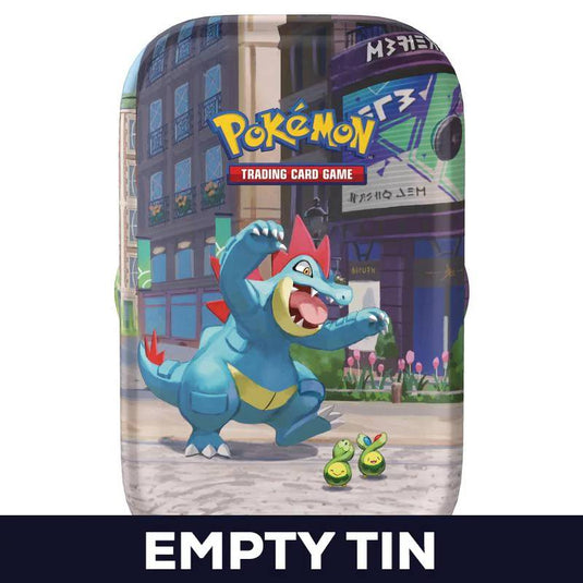 Pokemon - Mega Evolution - Lumiose City  - Mini Tins -Feraligatr & Smoliv  - Empty Mini Tin