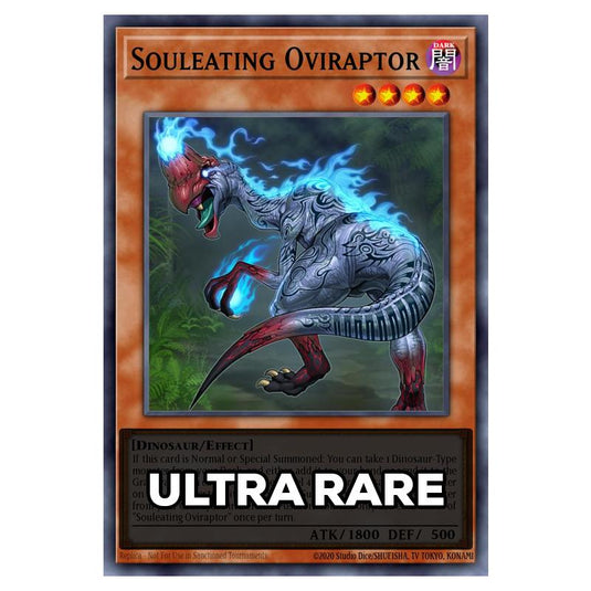 Souleating Oviraptor RA05-EN011 card from the Yu-Gi-Oh! set Rarity Collection 5