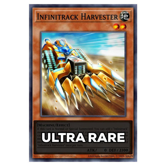 Infinitrack Harvester RA05-EN014 card from the Yu-Gi-Oh! set Rarity Collection 5