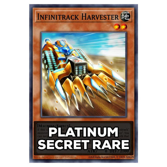 Infinitrack Harvester RA05-EN014 card from the Yu-Gi-Oh! set Rarity Collection 5