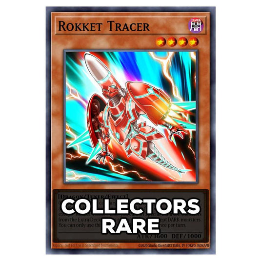 Rokket Tracer RA05-EN015 card from the Yu-Gi-Oh! set Rarity Collection 5
