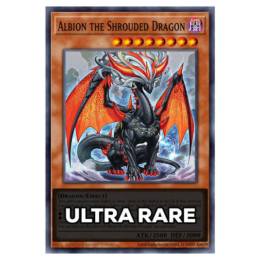 Albion the Shrouded Dragon RA05-EN019 card from the Yu-Gi-Oh! set Rarity Collection 5