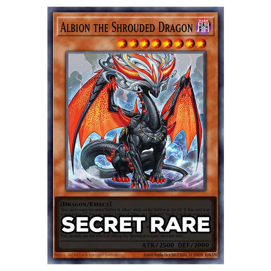 Albion the Shrouded Dragon RA05-EN019 card from the Yu-Gi-Oh! set Rarity Collection 5