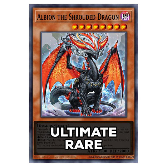 Albion the Shrouded Dragon RA05-EN019 card from the Yu-Gi-Oh! set Rarity Collection 5